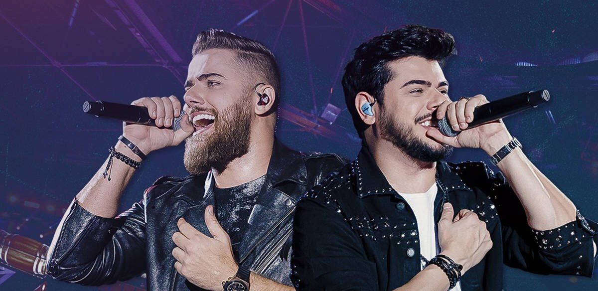 Imagem dos cantores sertanejos Zé Neto & Cristiano e Murilo Huff, que se apresentarão no Cajamar Rodeo Fest 2025