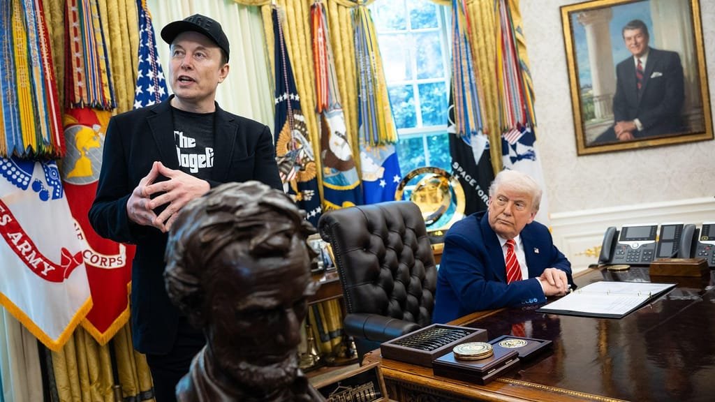 Donald Trump e Elon Musk na Casa Branca