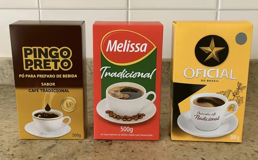 Imagem das embalagens de pó para preparo de bebida sabor café, conhecidos como "café fake", cuja fabricação, venda e distribuição foram proibidas pela Anvisa