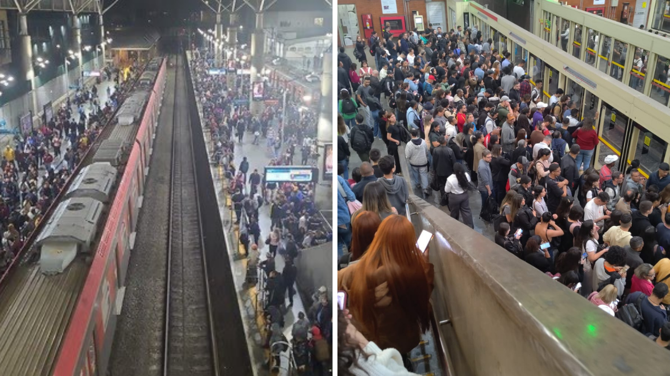 Estações lotadas na Linha 7-Rubi da CPTM