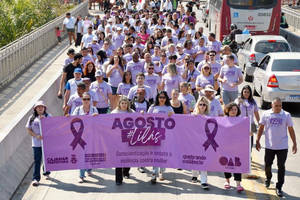 Cajamar promove Caminhada Agosto Lilás em defesa das mulheres