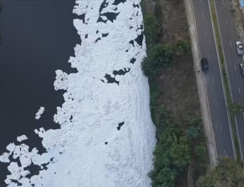 Rio Tietê amanhece coberto por espuma tóxica em Salto e volta a expor crise ambiental no estado