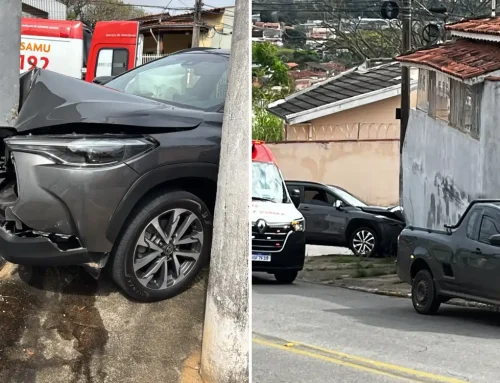 Condutora passa mal e bate carro em muro